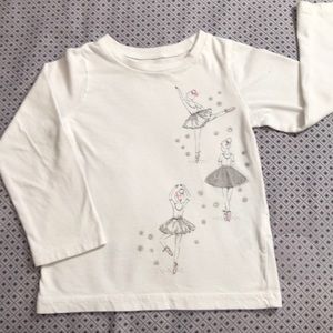 Girl’s long sleeve Carter’s ballet dancer shirt 3T